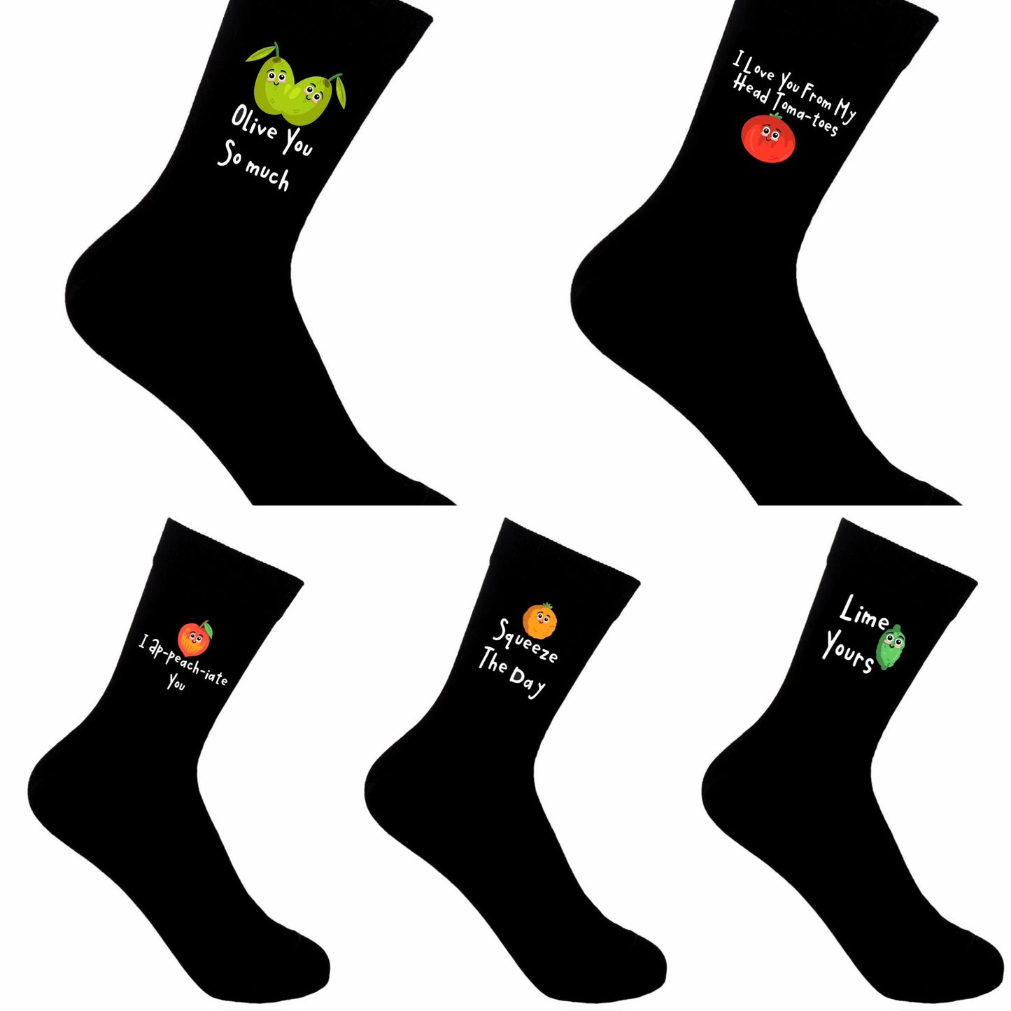 Cute Fruit and Veggie Socks