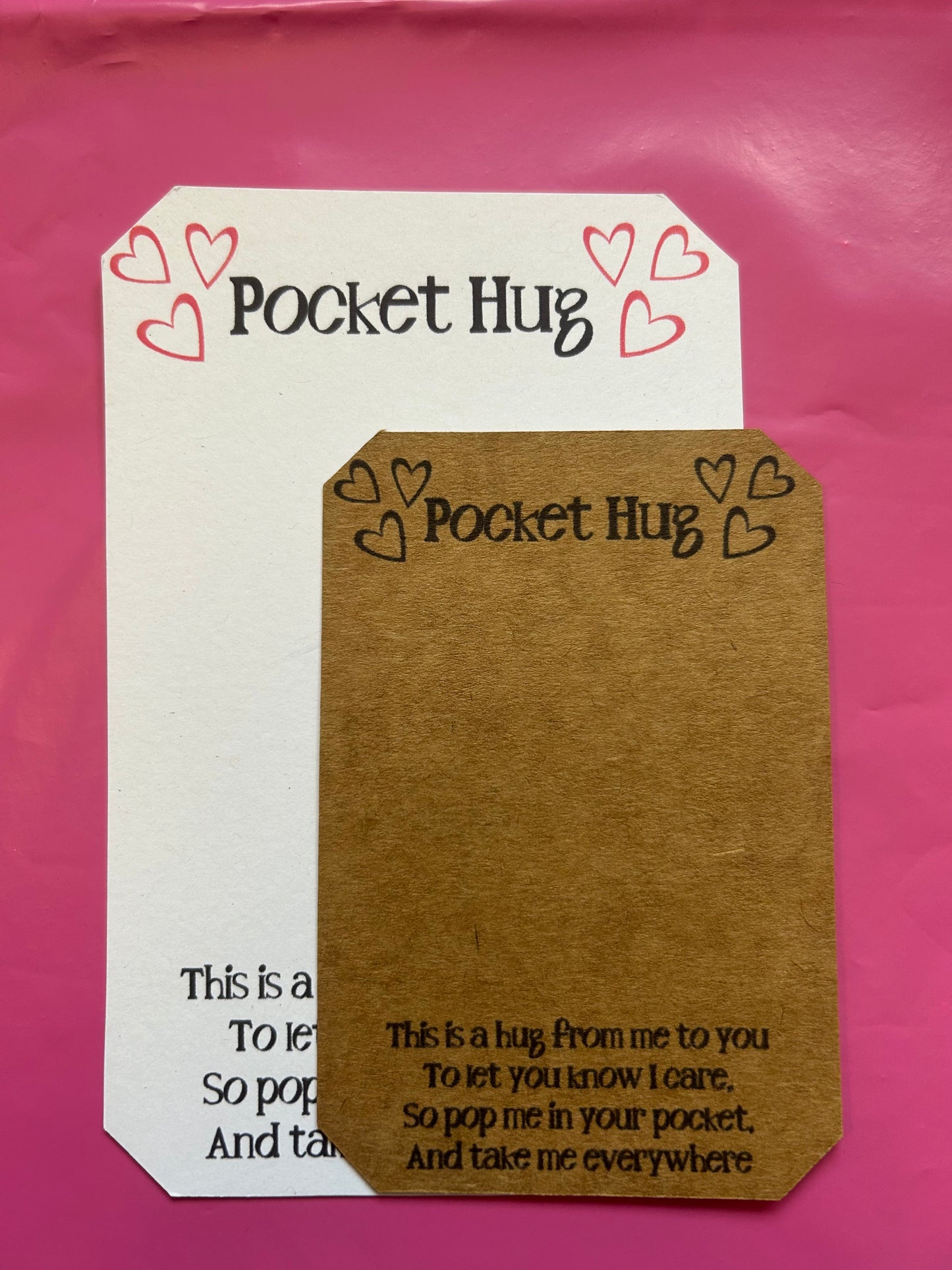 Pocket Hug Backing Cards