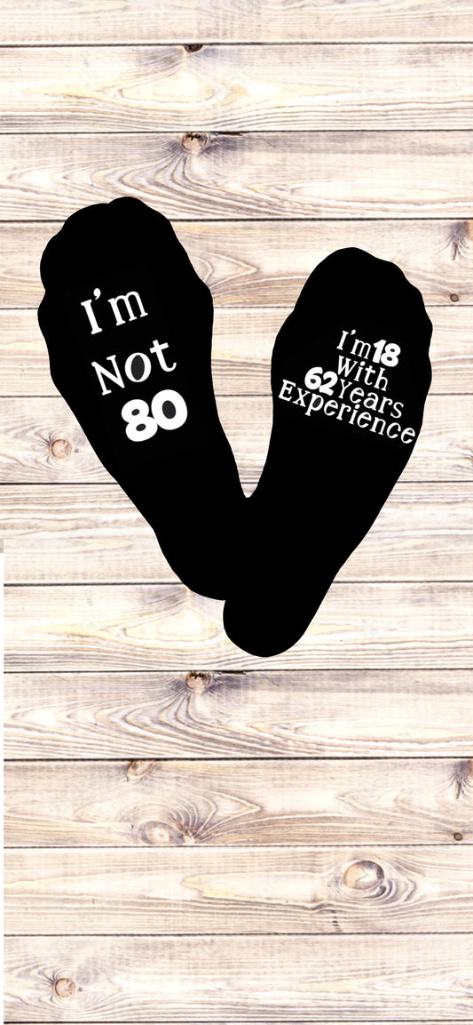 80th Birthday Socks