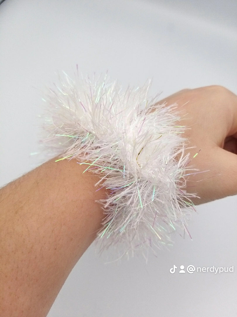 Crochet Tinsel Scrunchie