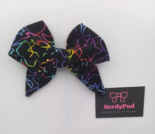 Black Rainbow Graffiti Sailor Bow