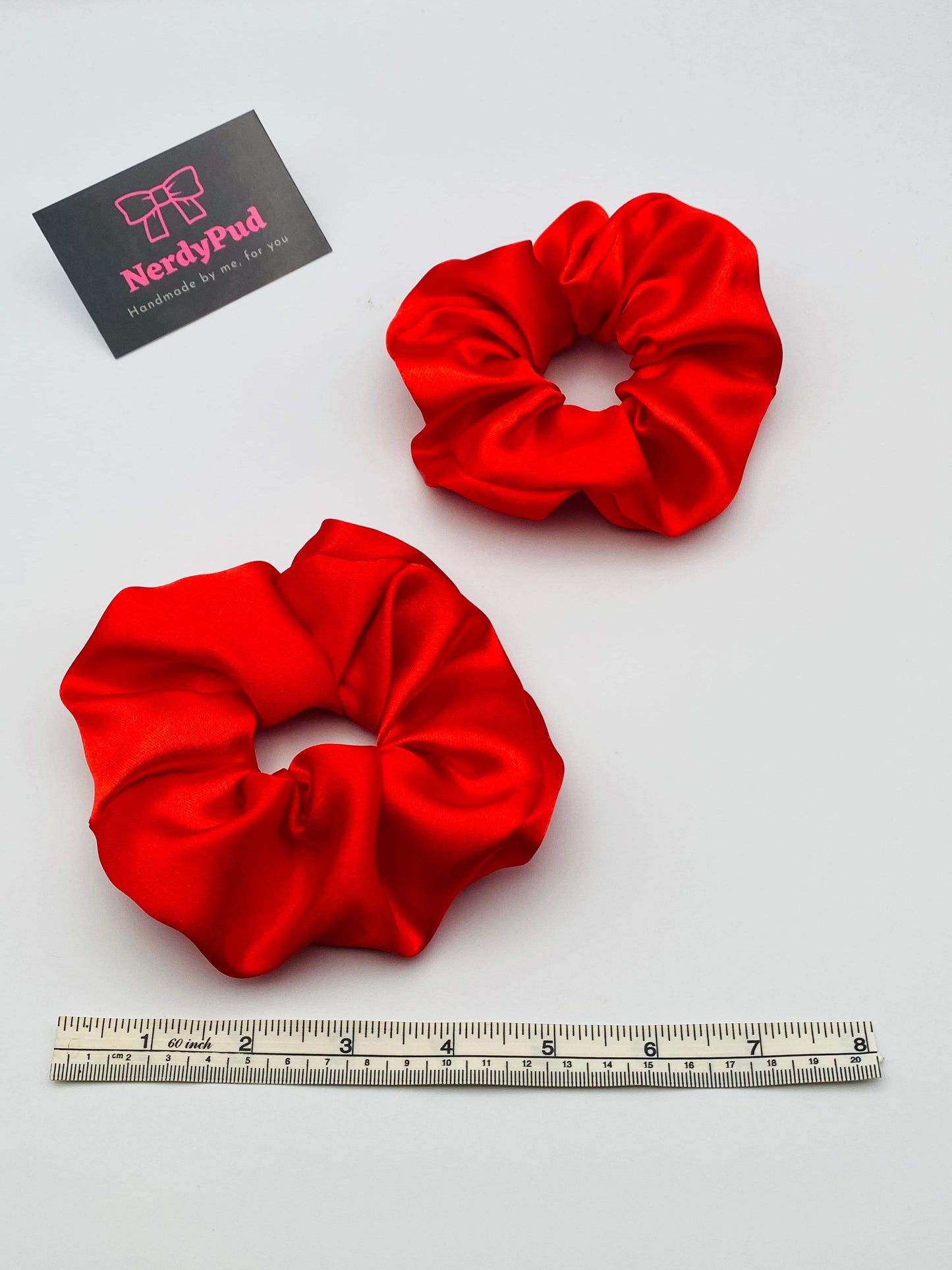 Red Satin Scrunchie