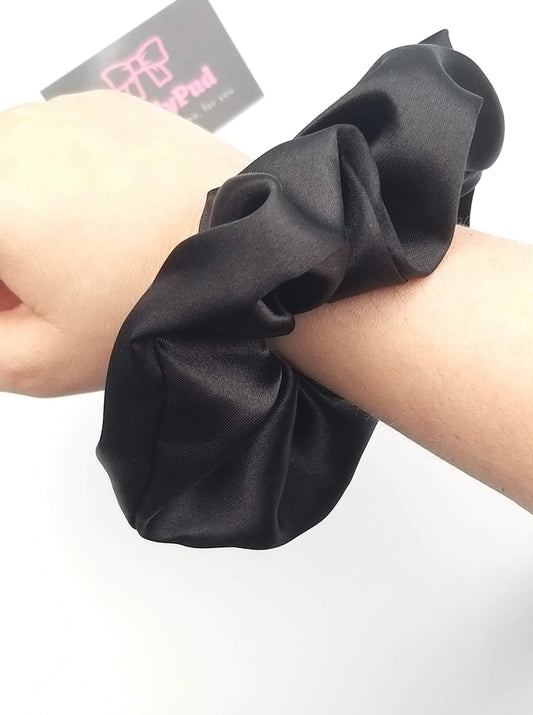 Black Satin Scrunchie