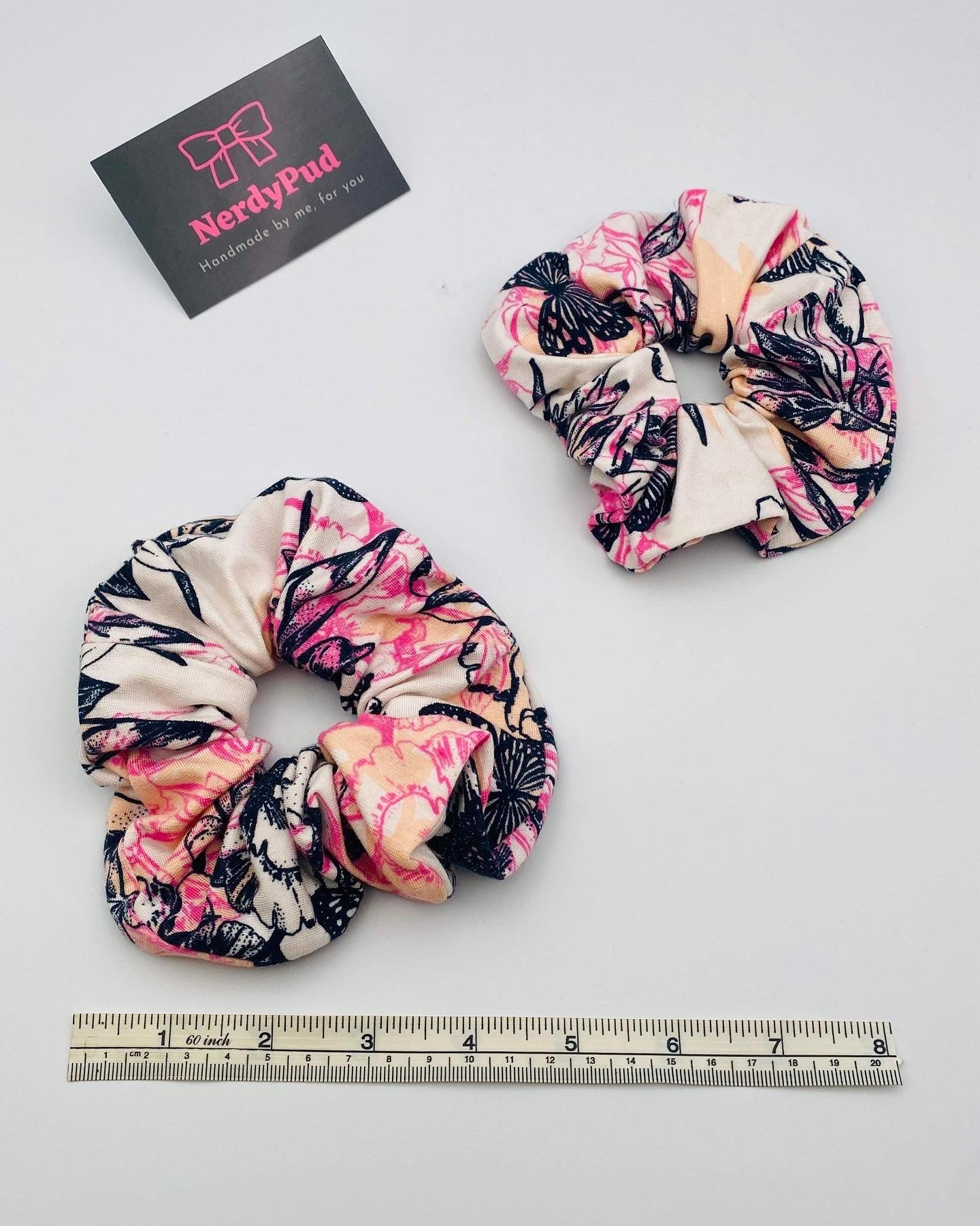 Floral Jersey Scrunchie