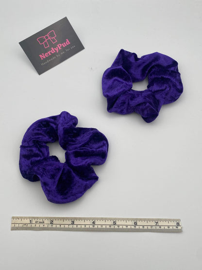 Purple Crushed Velvet Scrunchie