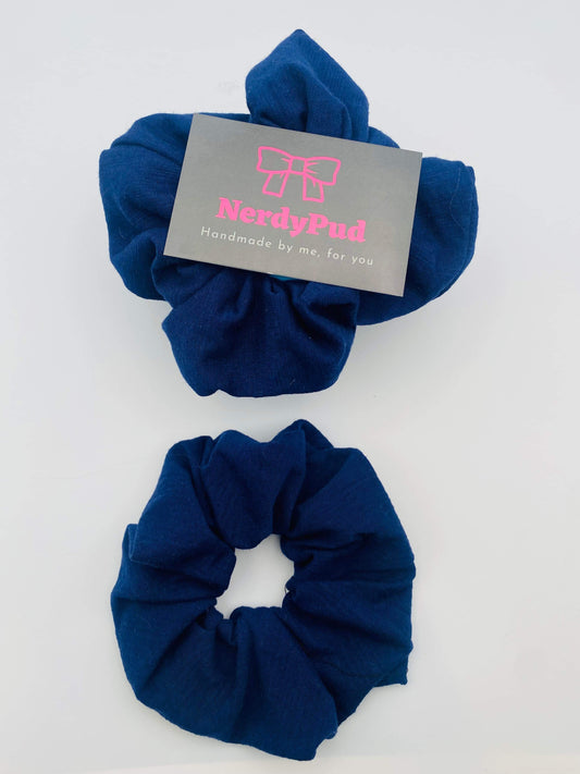 Navy Jersey Scrunchie