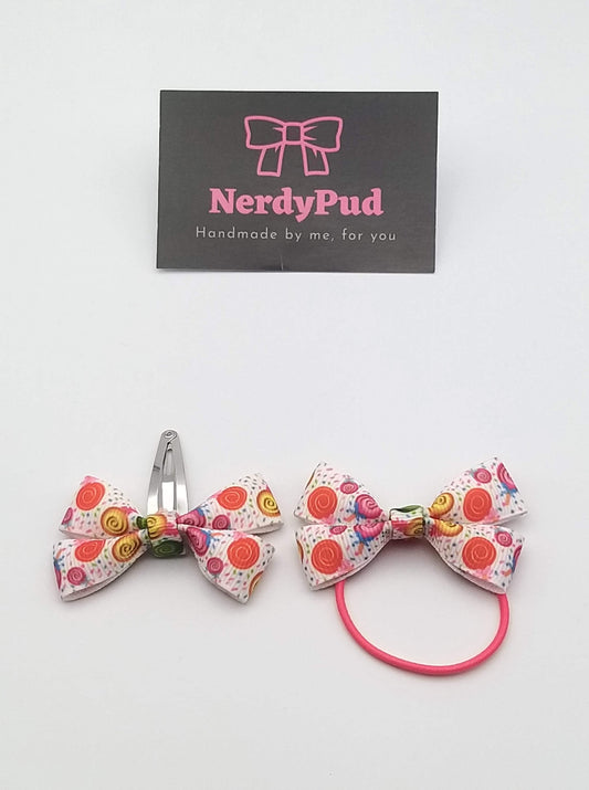 Mini Lollipop Ribbon Hair Bow