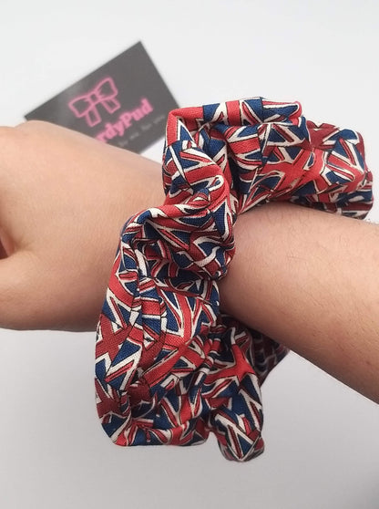 Union Jack Jubilee Cotton Scrunchie