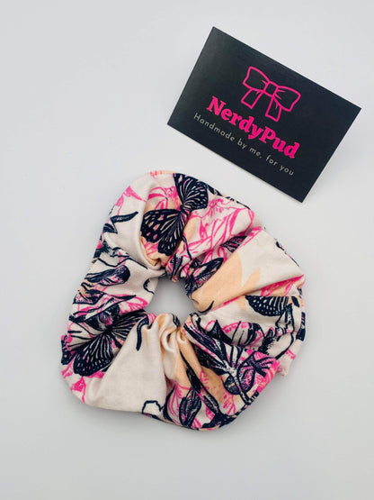 Floral Jersey Scrunchie