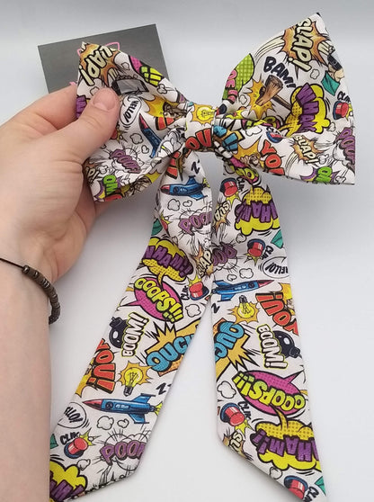 Large Comic Book Tail Bow