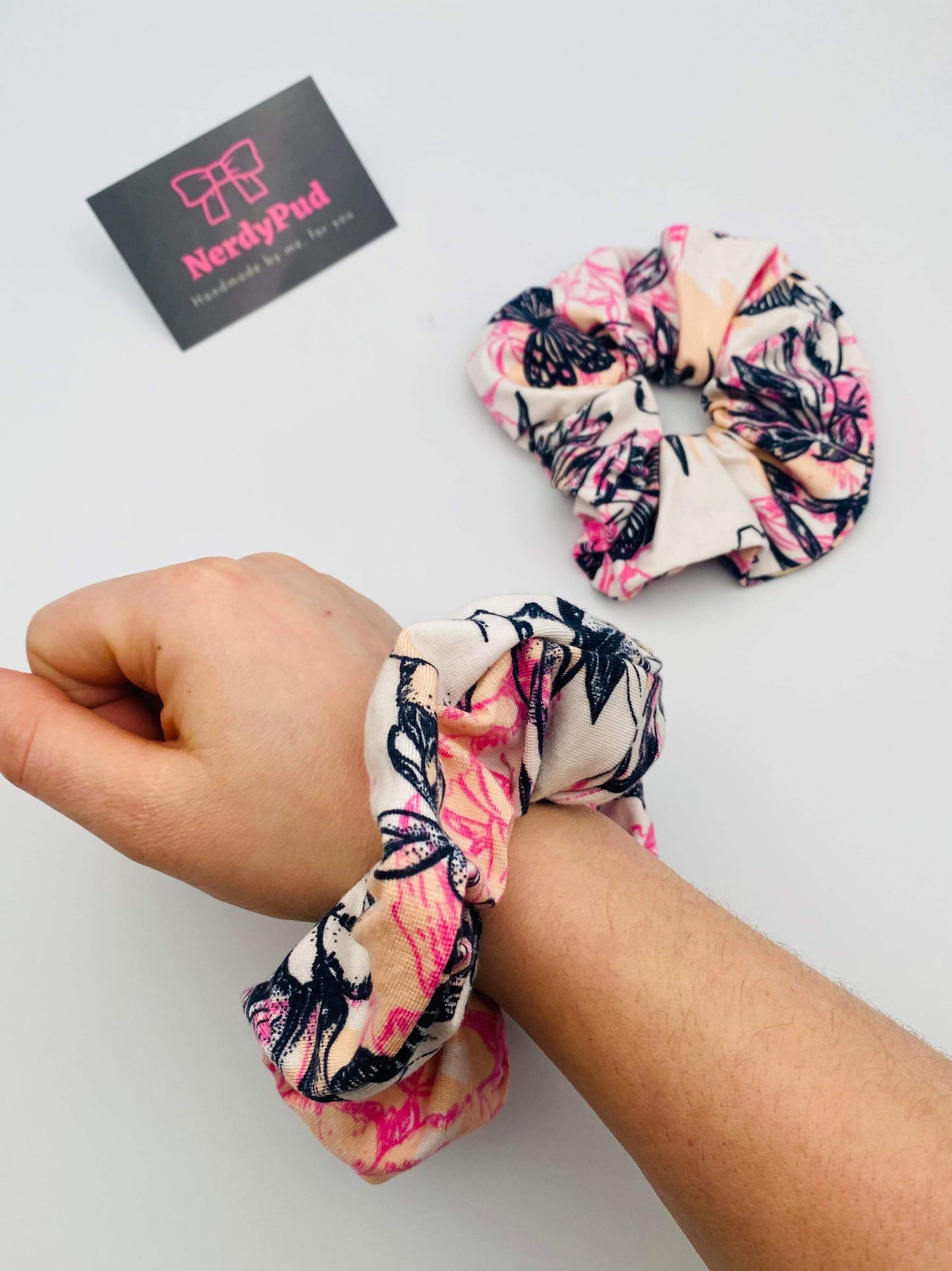 Floral Jersey Scrunchie