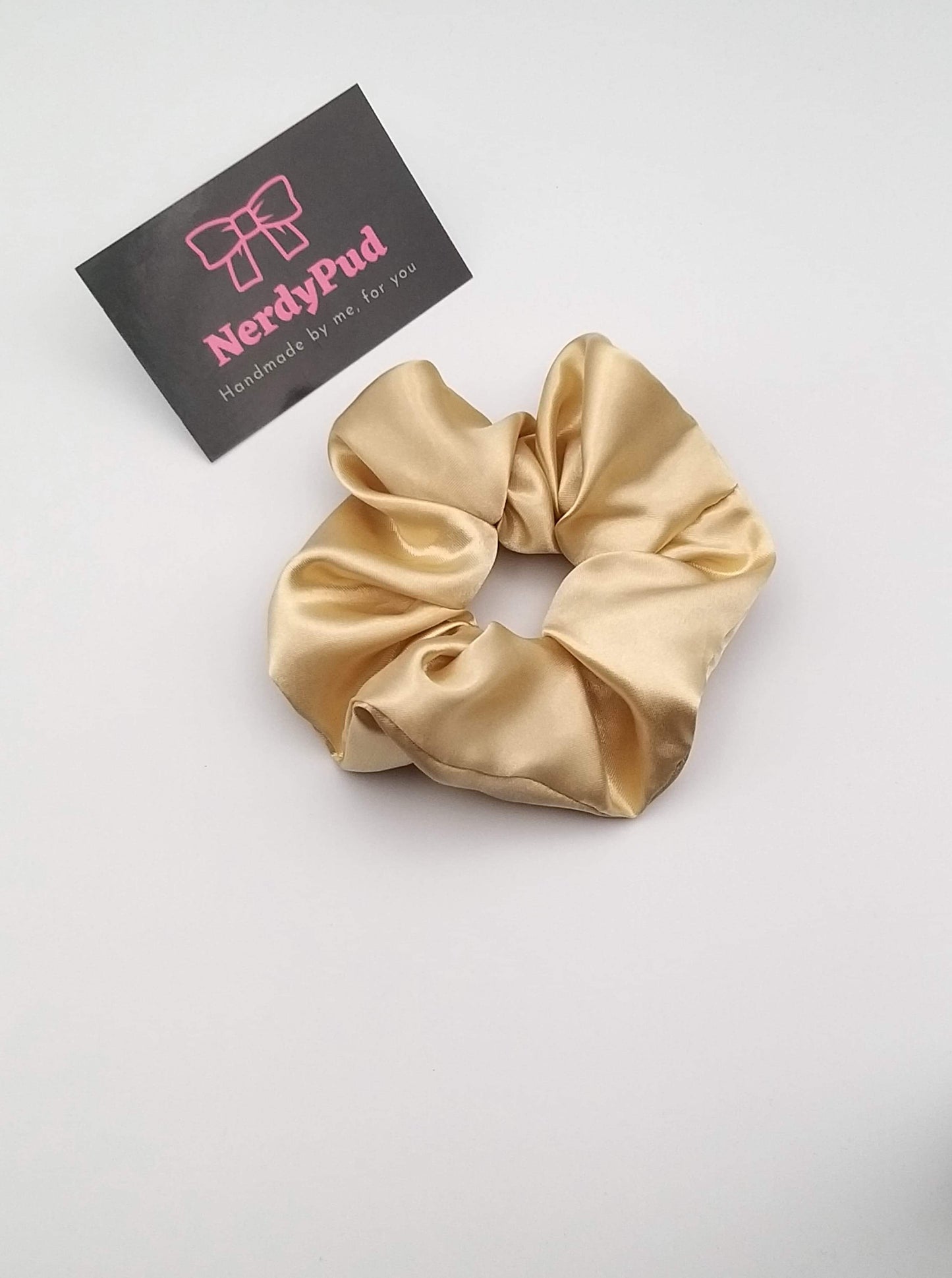 Antique Gold Satin Scrunchie