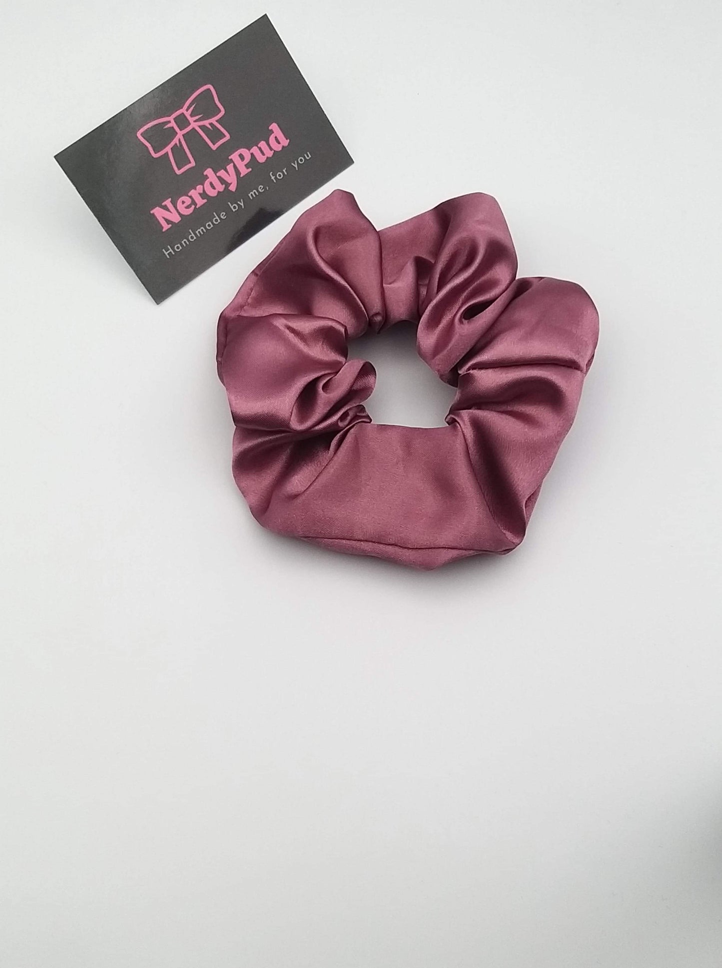 Aubergine Satin Scrunchie